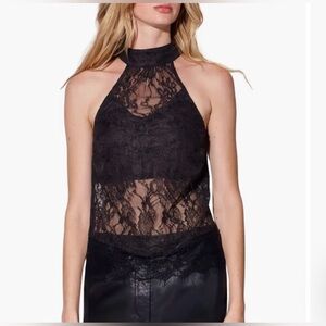 Walter Baker halter lace blouse size M -L new